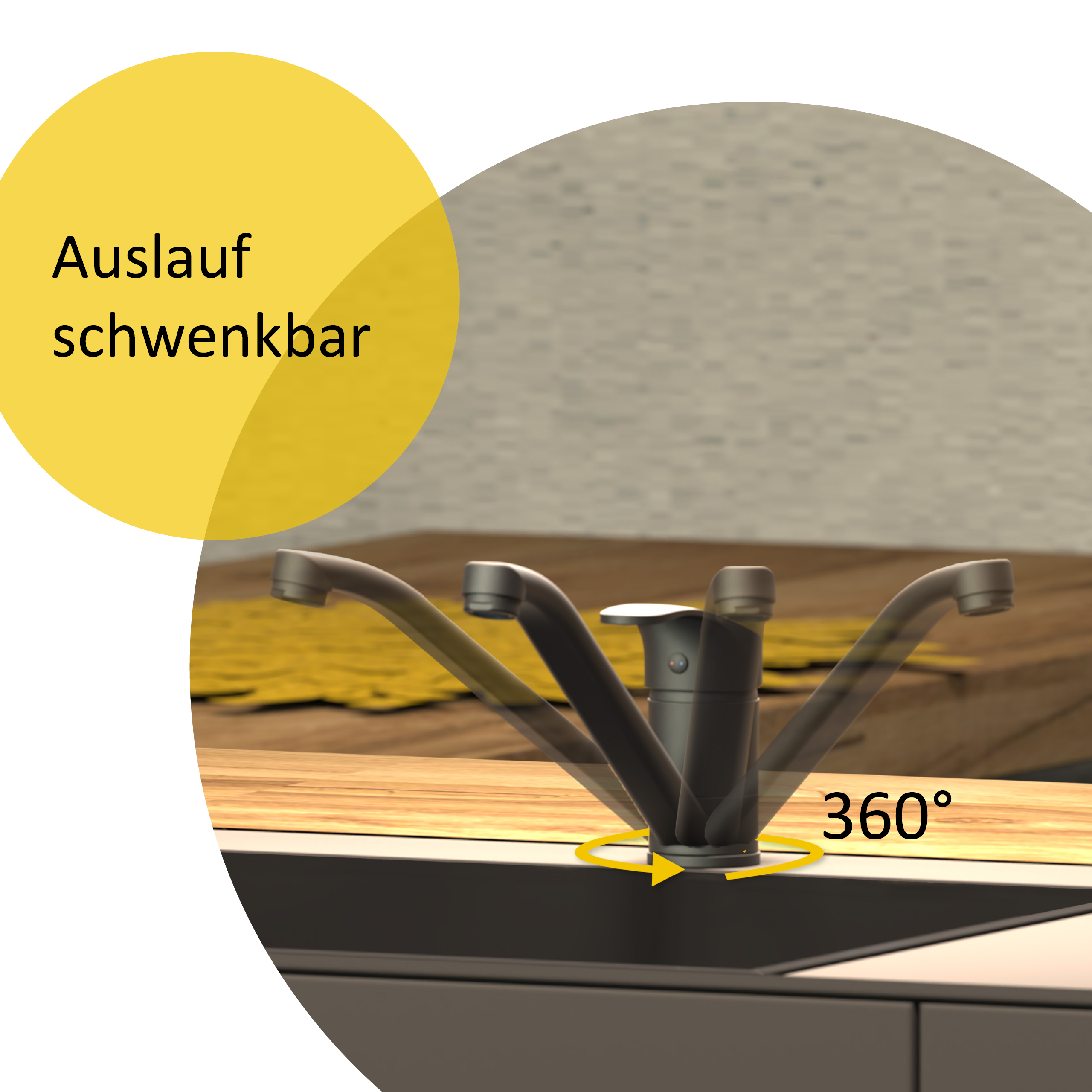 Armatur Spültisch Wasserhahn Küche Küchenarmatur Hochdruck und Niederdruck