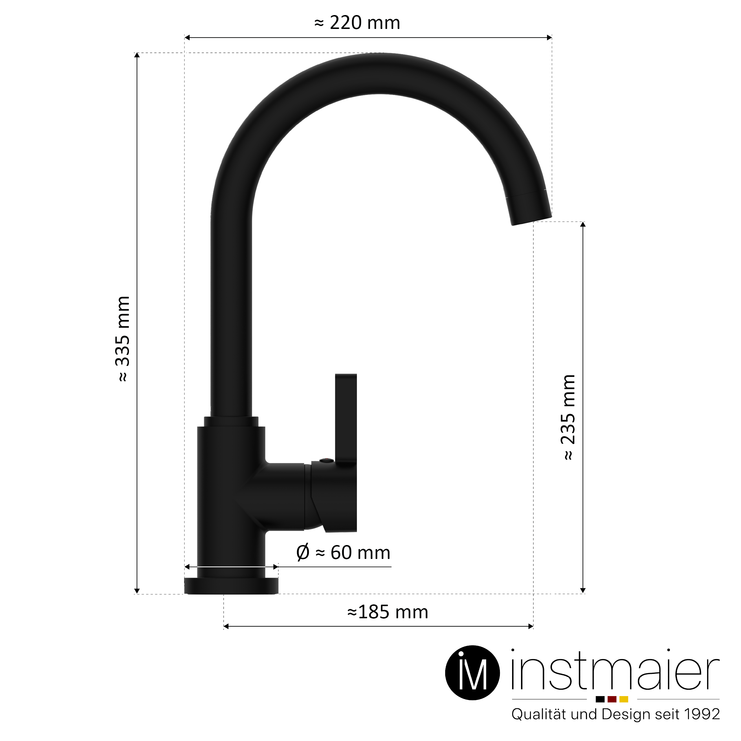 Küchenarmatur Hochdruck und Niederdruck Wasserhahn Küche Spültischarmatur