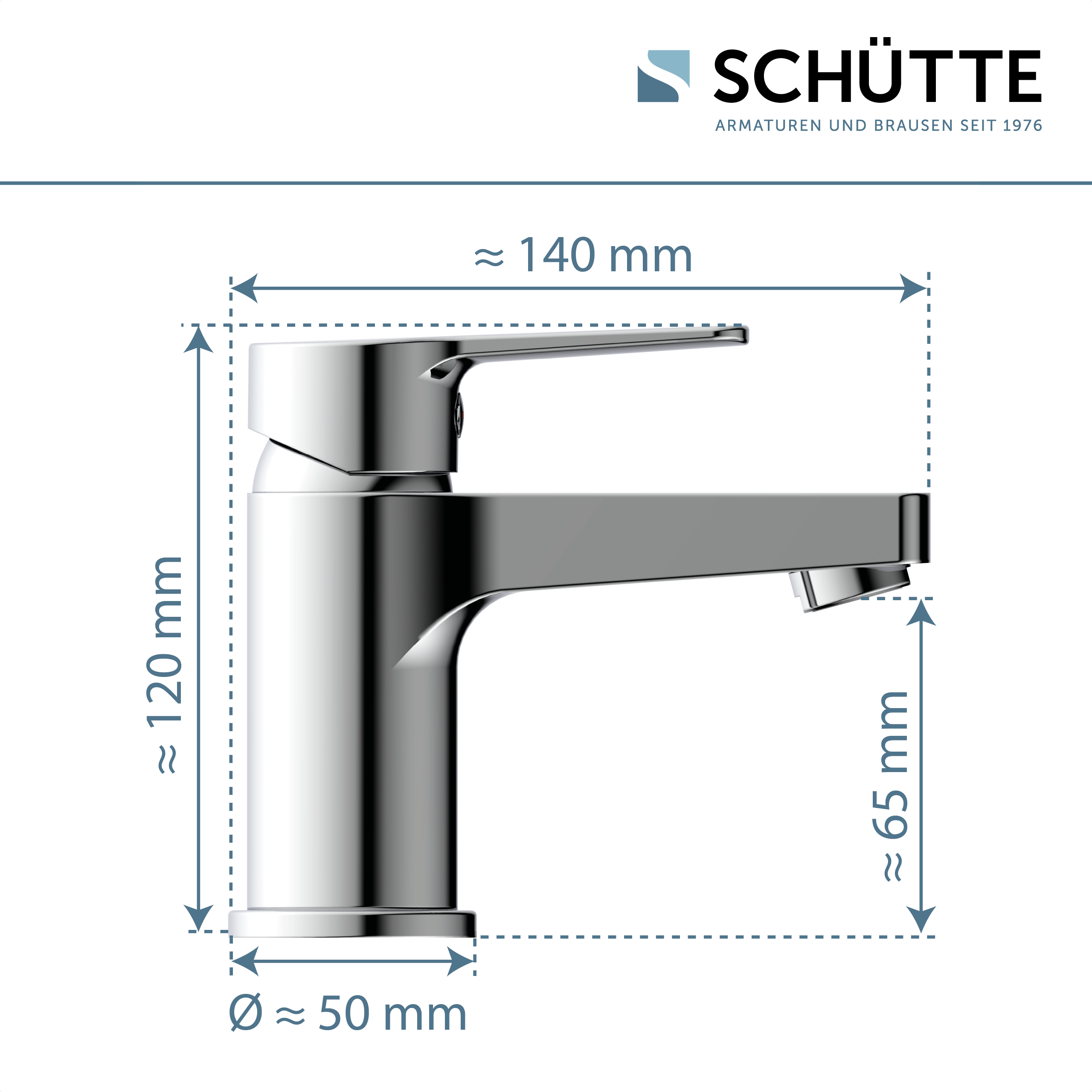 Waschtischarmatur Wasserhahn Bad Einhand Mischbatterie Stehend Chrom