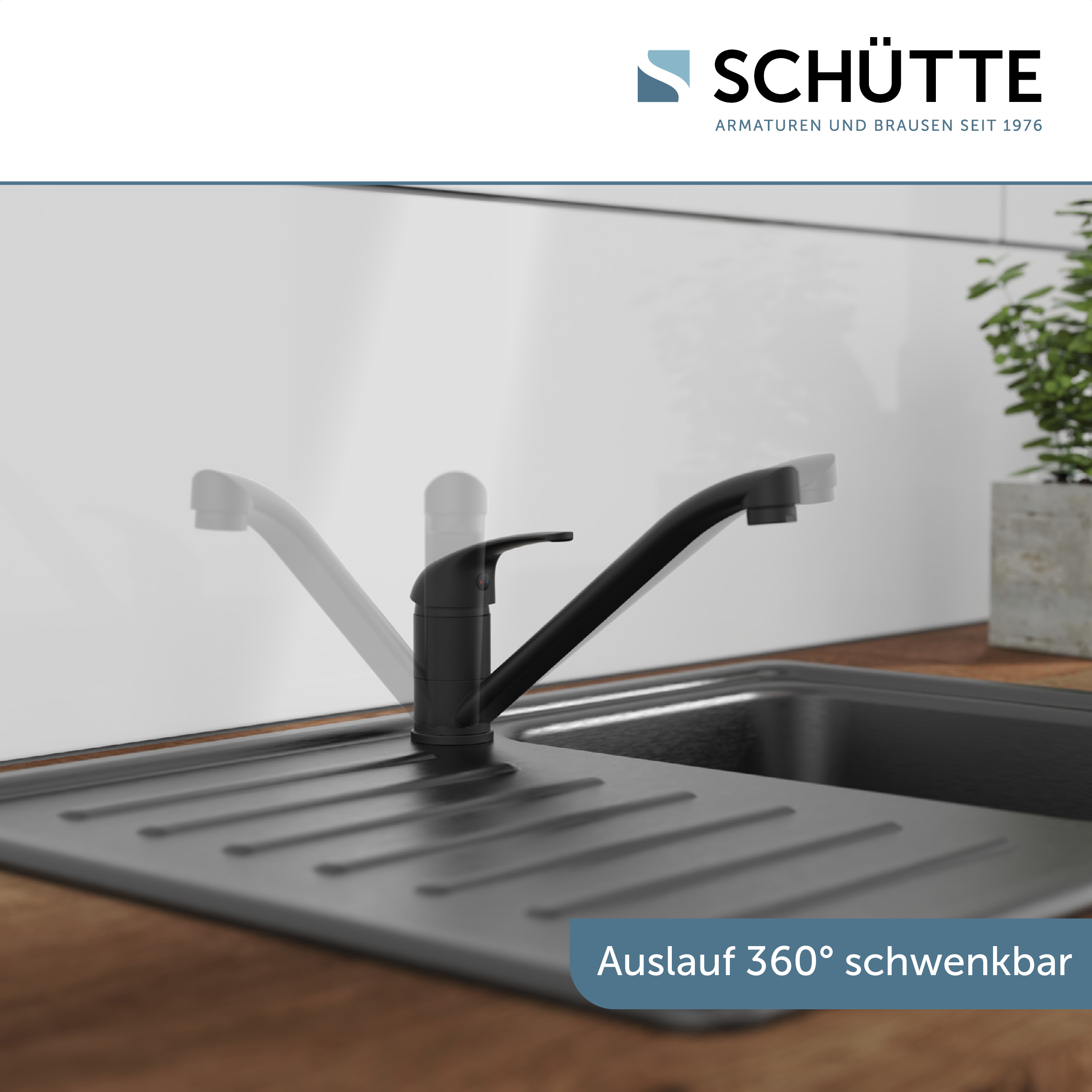 Küchenarmatur 360 Langer Auslauf Wasserhahn Küche Mischbatterie