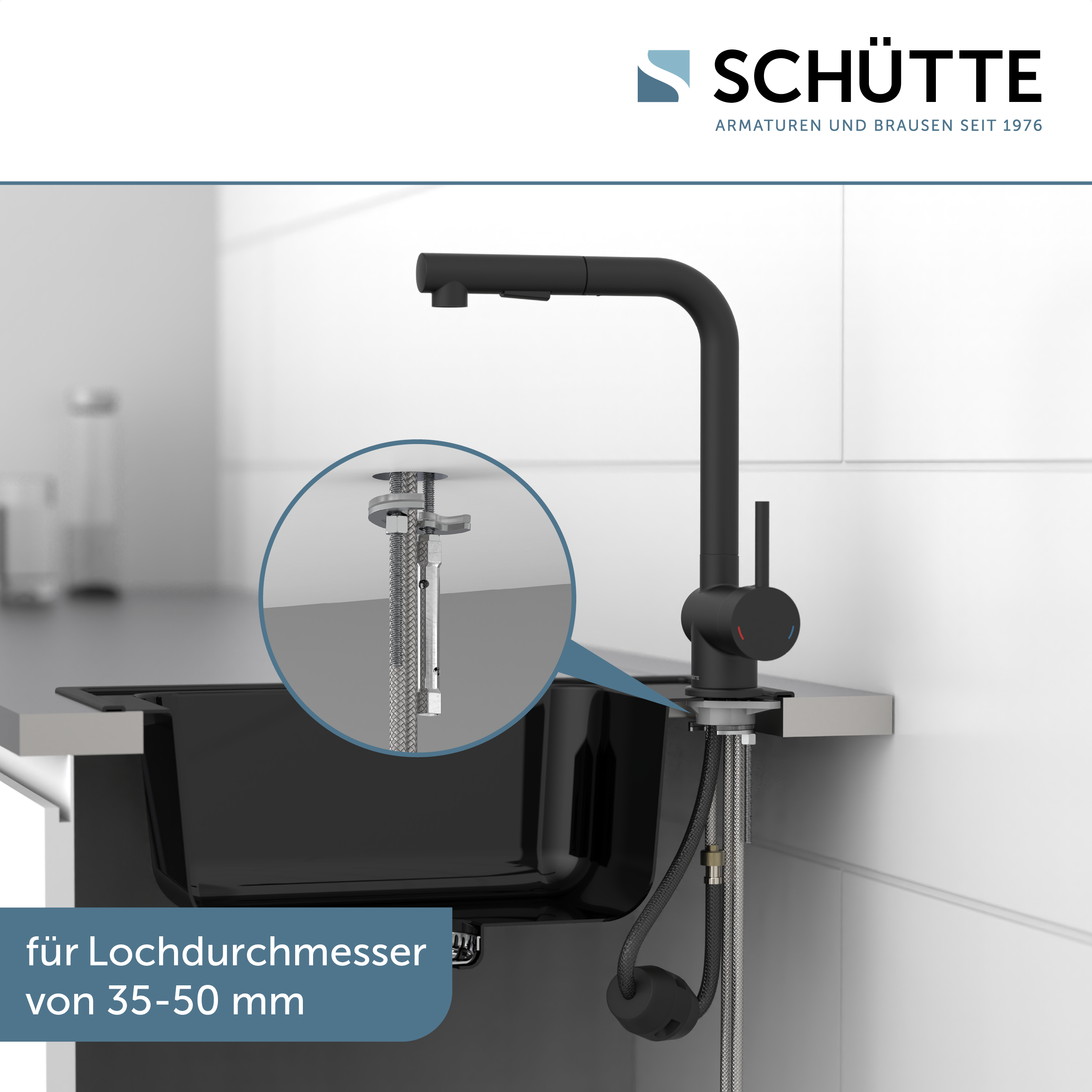 Küchenarmatur 360 Ausziehbar Brause Wasserhahn Küche Mischbatterie