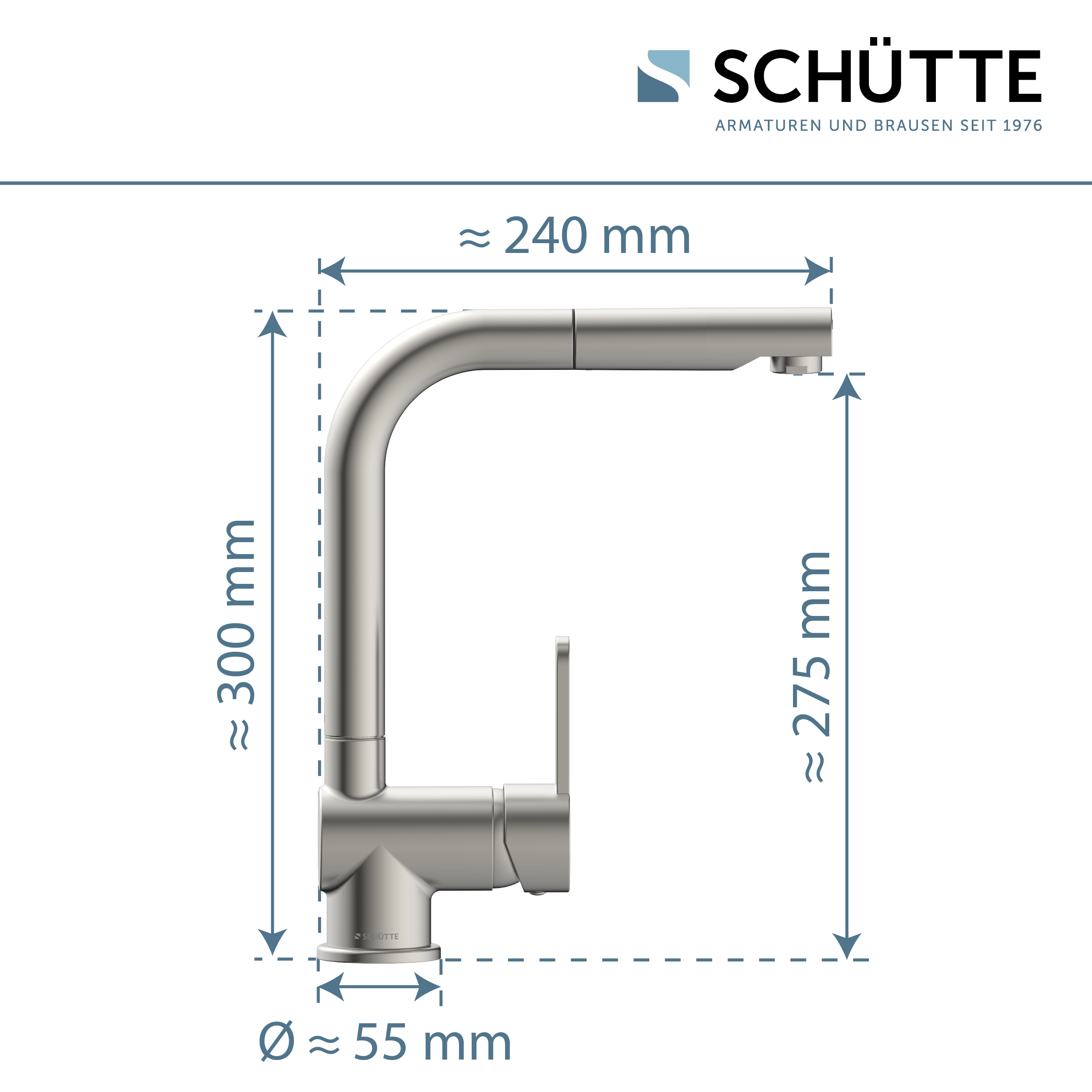 Schütte London Wasserhahn Küche herausziehbar energiesparend360 schwenkbar
