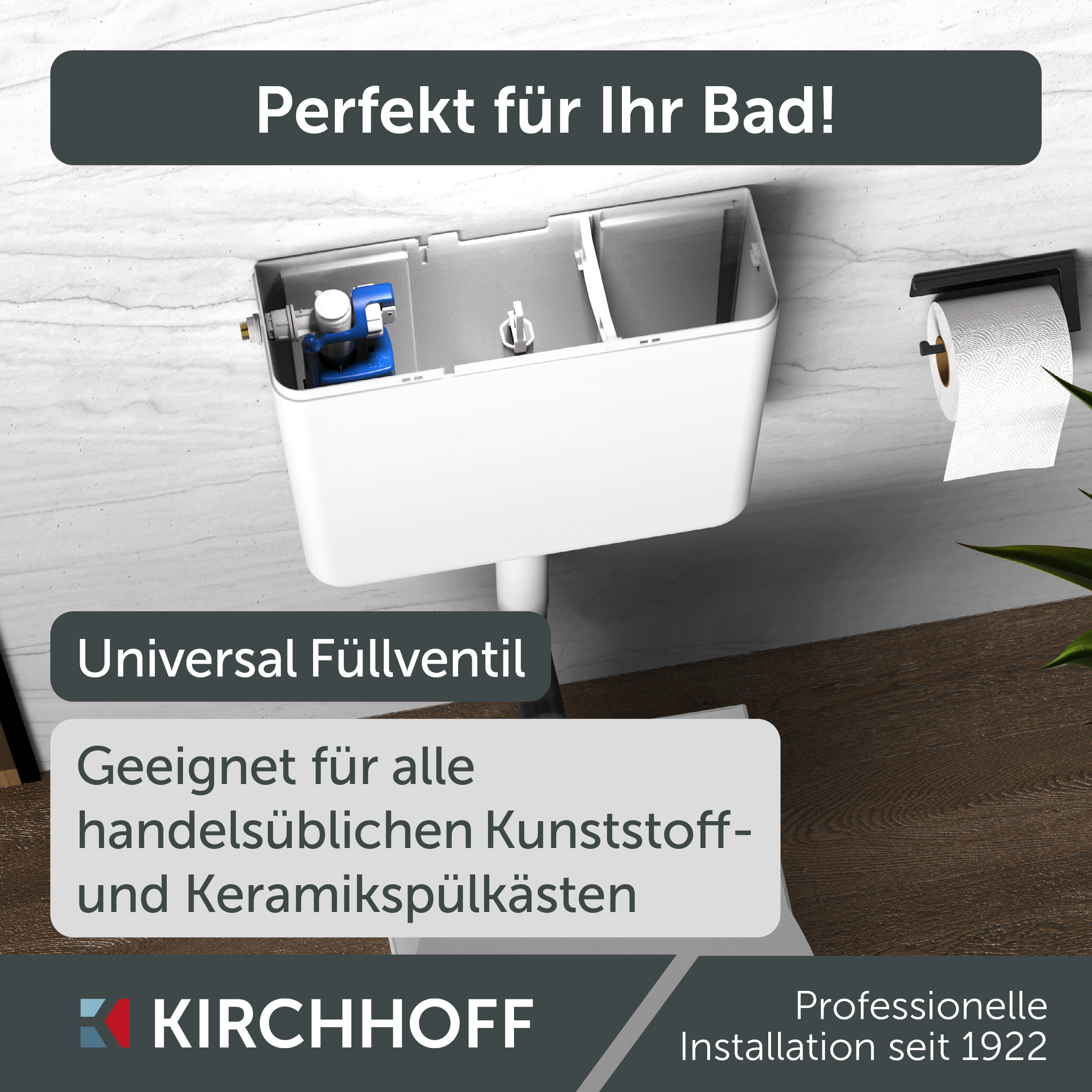 Universal Schwimmerventil für Geberit Füllventil Spülkasten 6-9l 38