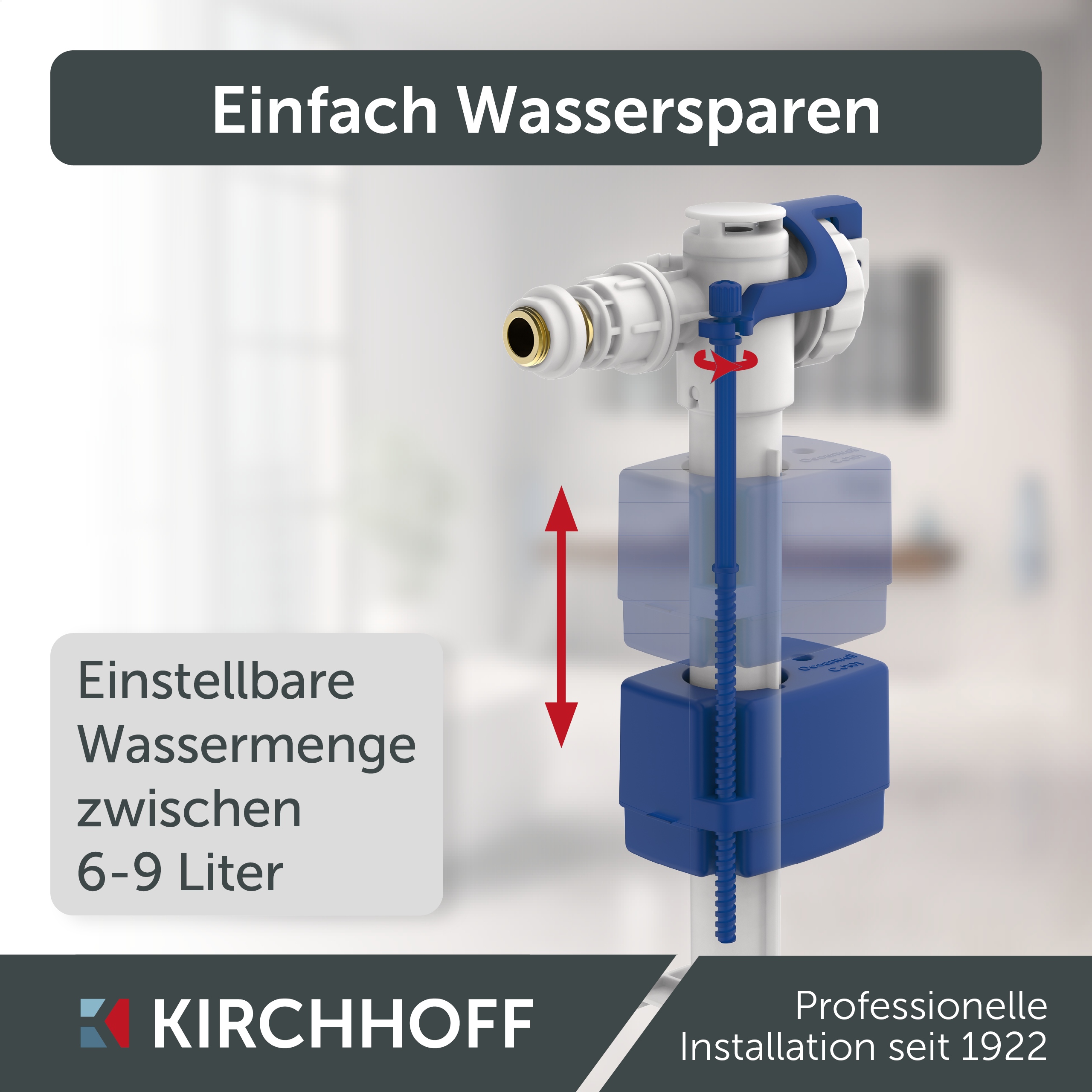 Universal Schwimmerventil für Geberit Füllventil Spülkasten 6-9l 38