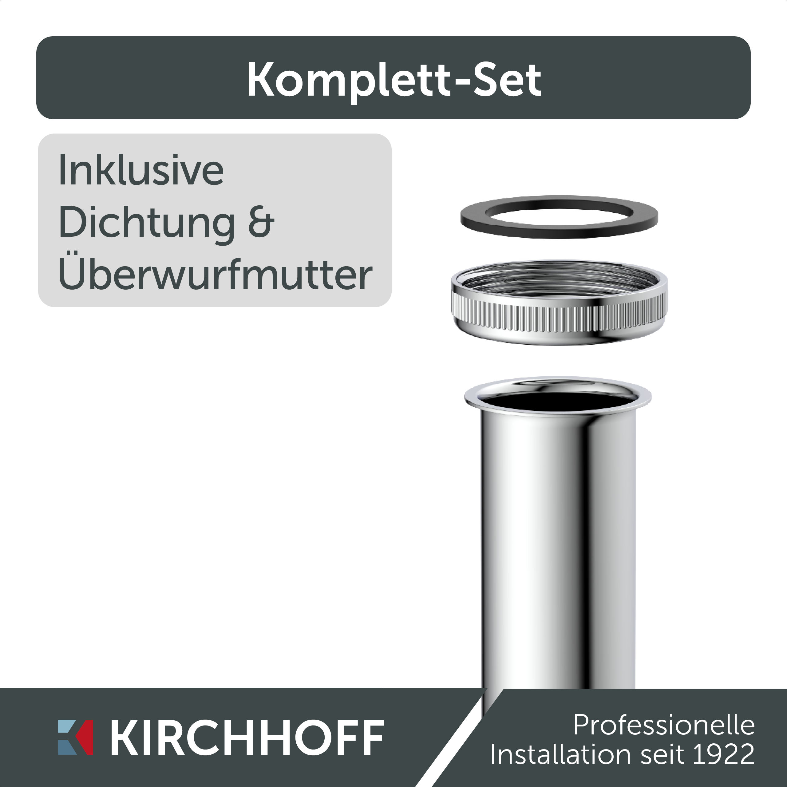 Tauchrohr für Siphon Rohr Verlängerung 20cm 25cm 30cm Waschbecken Abfluss